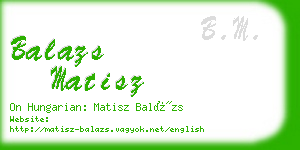 balazs matisz business card